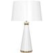 Pearl 29.38 inch 150.00 watt Lily Table Lamp Portable Light in Modern Brass, Lily With Gold