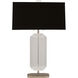 Jacqueline 29.75 inch 100.00 watt Polished Nickel with Lucite Table Lamp Portable Light in Black With Matte Silver