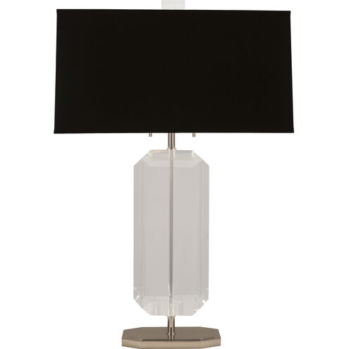 Jacqueline 29.75 inch 100.00 watt Polished Nickel with Lucite Table Lamp Portable Light in Black With Matte Silver