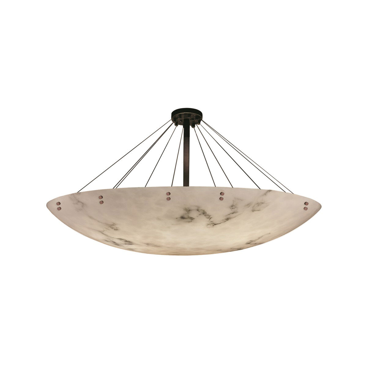 LumenAria LED 72 inch Dark Bronze Semi-Flush Ceiling Light