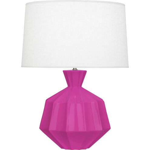 Orion 27 inch 150.00 watt Razzle Rose Glaze Table Lamp Portable Light