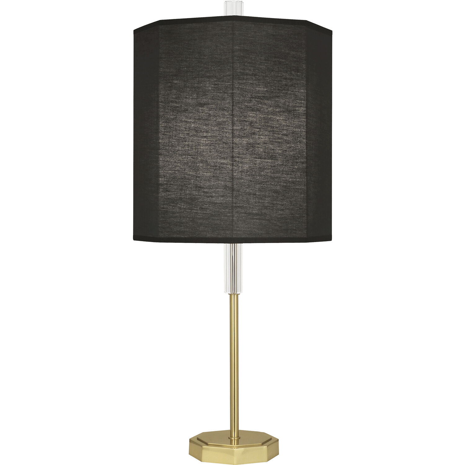 Kate 32.5 inch 150 watt Modern Brass Table Lamp Portable Light in Raven Black