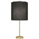 Kate 32.5 inch 150 watt Modern Brass Table Lamp Portable Light in Raven Black