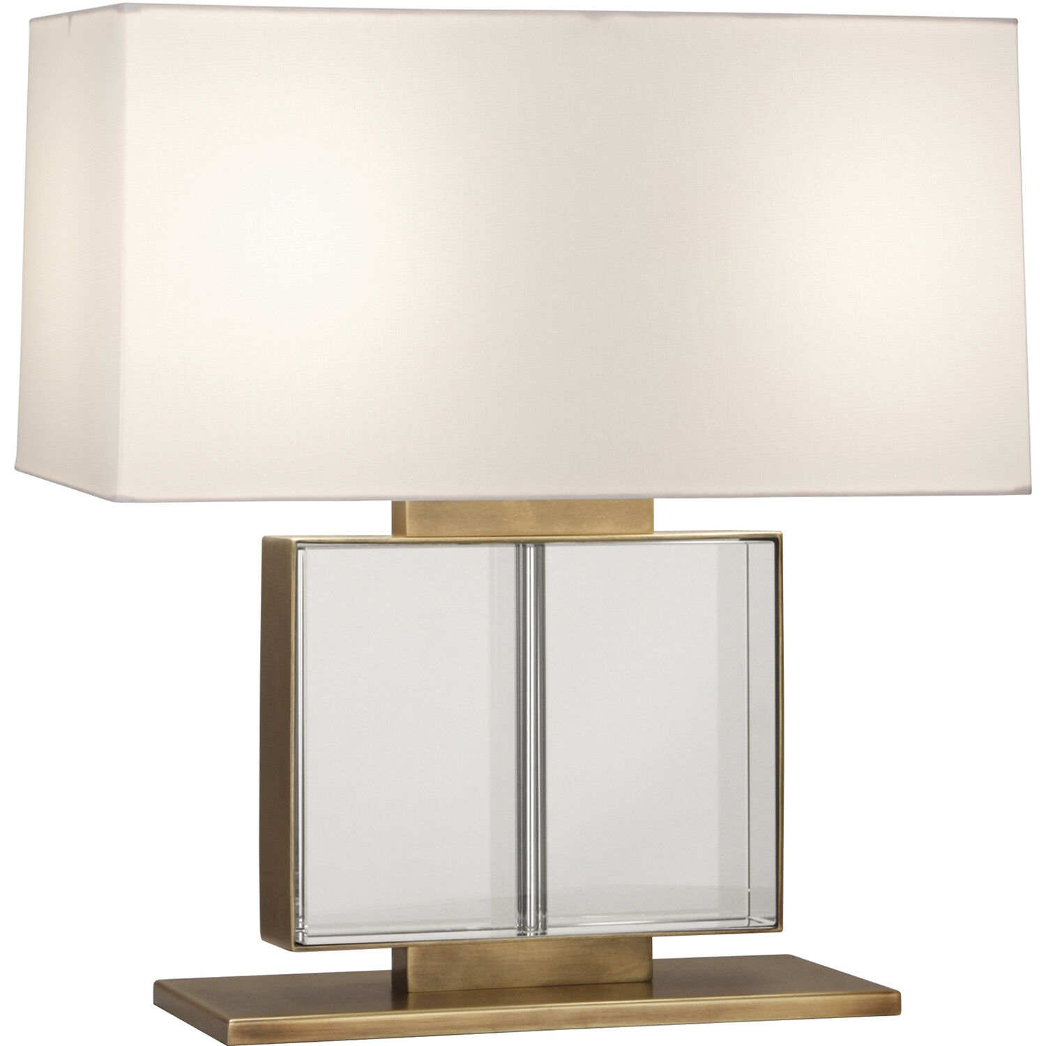 Sloan 19.25 inch 100.00 watt Aged Brass and Lead Crystal Table Lamp Portable Light in Spindrift Snowflake
