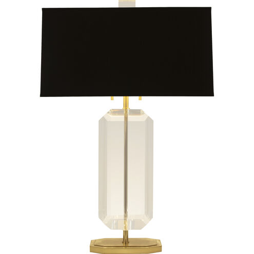 Jacqueline 29.75 inch 100.00 watt Modern Brass Finish with Clear Crystal Accents Table Lamp Portable Light in Black With Matte Gold