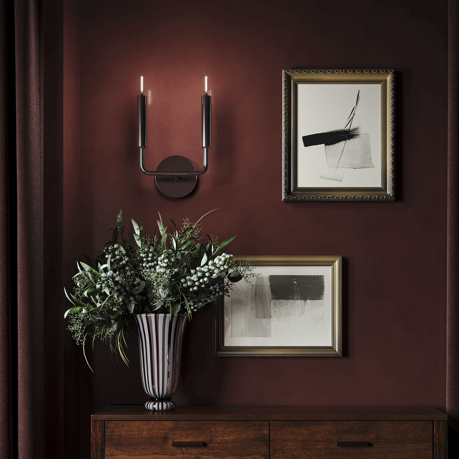 Mavisten Edition Carbonia LED 9.75 inch Black Chrome Wall Sconce Wall Light