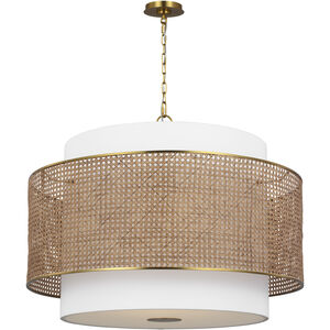 kate spade new york Sawyer 4 Light 32 inch Blonde Rattan Pendant Ceiling Light