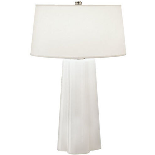 Wavy 26.25 inch 100.00 watt White Cased Glass Table Lamp Portable Light
