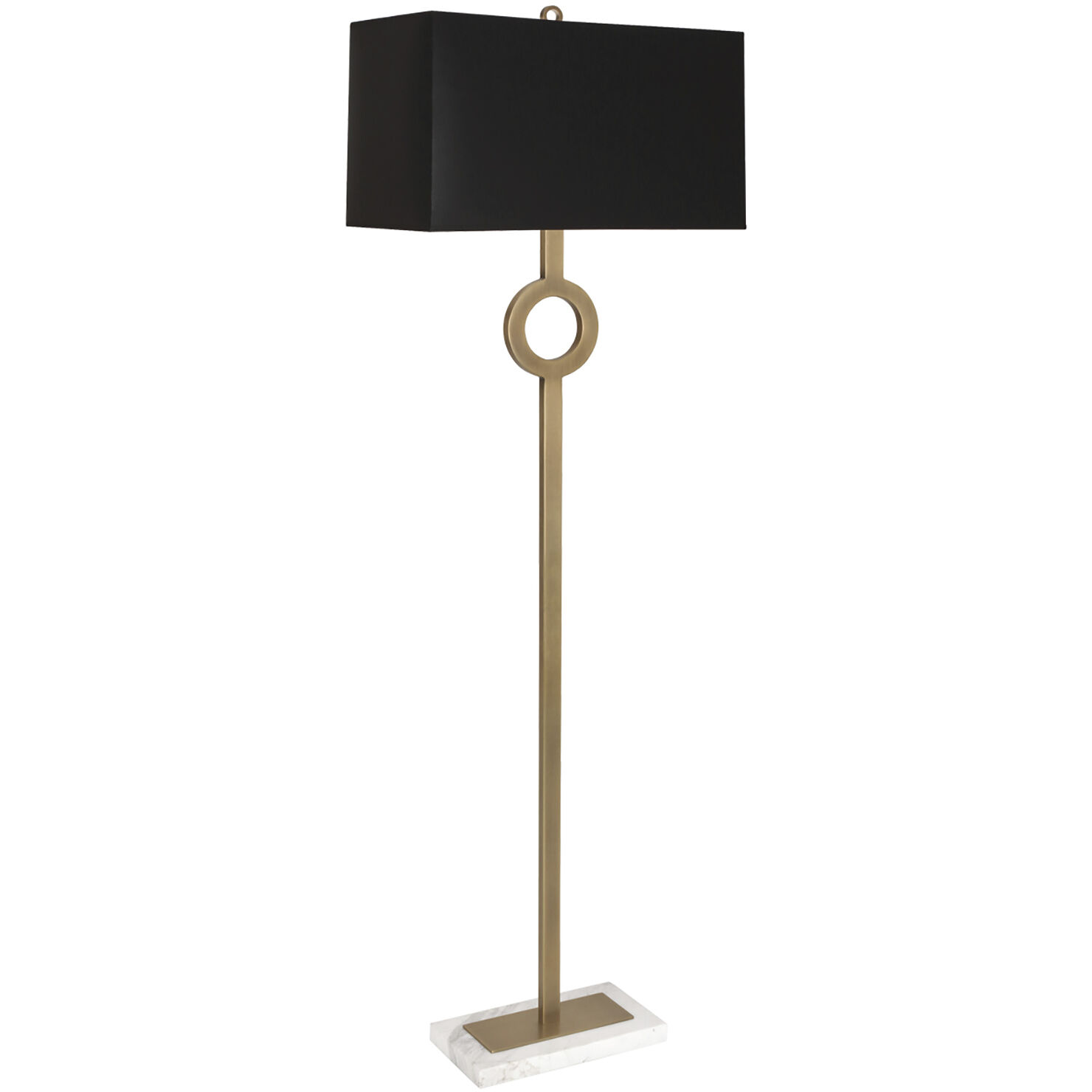 Oculus 62.75 inch 150 watt Warm Brass Floor Lamp Portable Light in Black With White