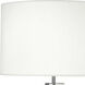 Fineas 65.38 inch 150 watt Clear Glass with Polished Nickel Floor Lamp Portable Light in Ascot White