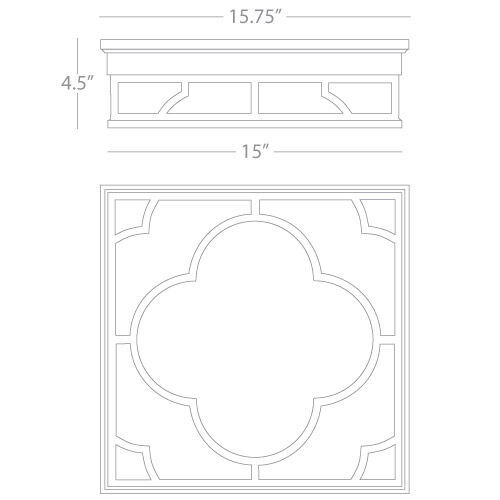 Addison 2 Light 16 inch Weathered Brass Flushmount Ceiling Light
