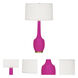 Delilah 34.31 inch 150 watt Razzle Rose Glaze Table Lamp Portable Light