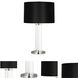 Fineas 28.75 inch 150 watt Clear Glass with Polished Nickel Table Lamp Portable Light in Black With White