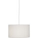 Elena 1 Light 15 inch Painted White Pendant Ceiling Light in Pearl Dupioni