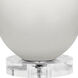 Small Double Gourd 22 inch 150 watt Matte Lily Glazed Ceramic with Lucite Base Accent Lamp Portable Light in Pearl Dupioni