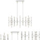 Kane LED 38.25 inch Matte Daisy with Modern Brass Pendant Ceiling Light