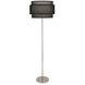 Decker 62.63 inch 150.00 watt Polished Nickel Floor Lamp Portable Light in Raven Black
