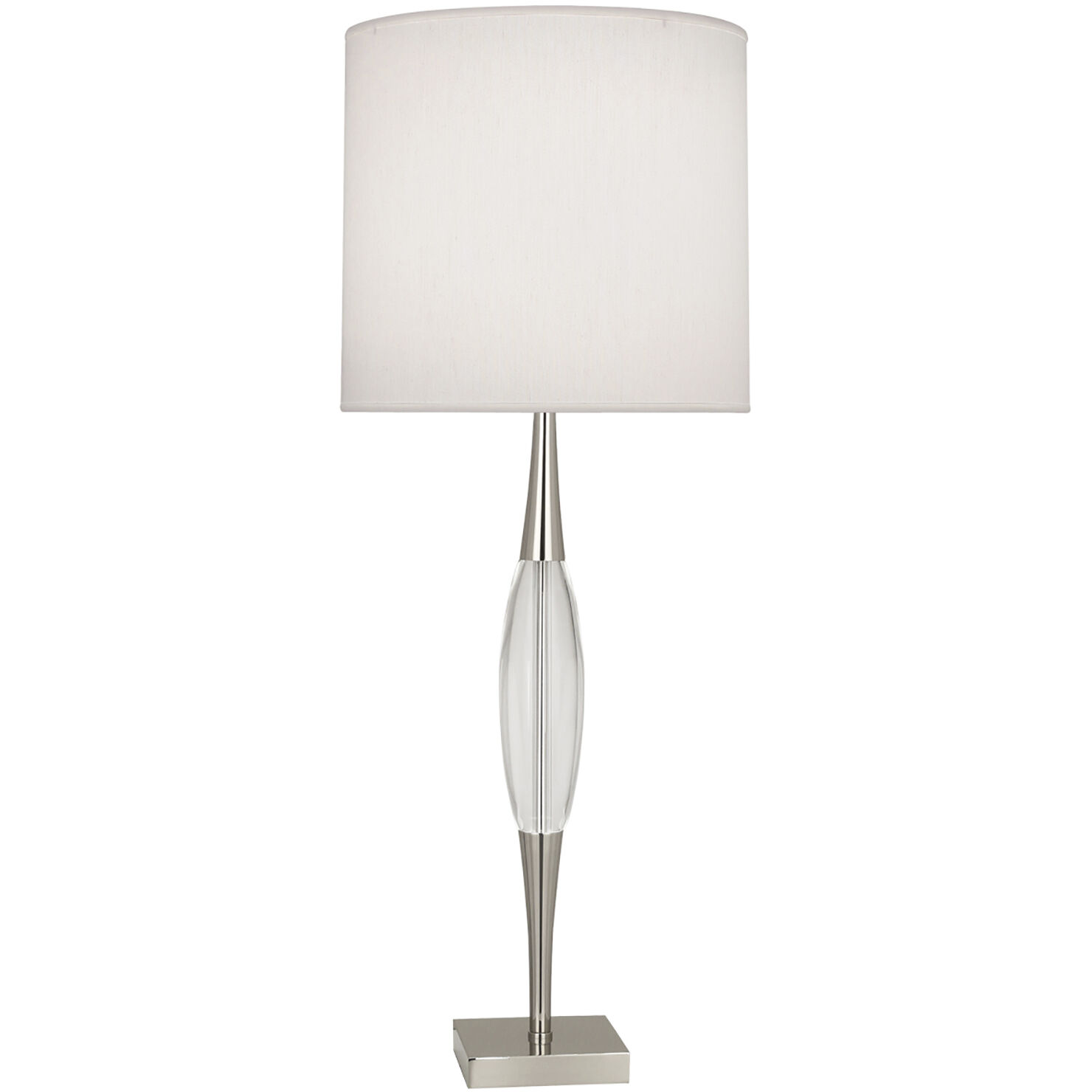Juno 37 inch 150 watt Polished Nickel Table Lamp Portable Light in Pearl Dupioni