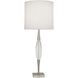 Juno 37 inch 150 watt Polished Nickel Table Lamp Portable Light in Pearl Dupioni