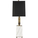 Oculus 28 inch 150.00 watt Warm Brass Table Lamp Portable Light in Black With White
