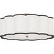 Axis 4 Light 24 inch Aged Brass Flushmount Ceiling Light