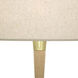 Hatteras 61 inch 150 watt Natural Rope with Modern Brass Floor Lamp Portable Light in Heather Linen