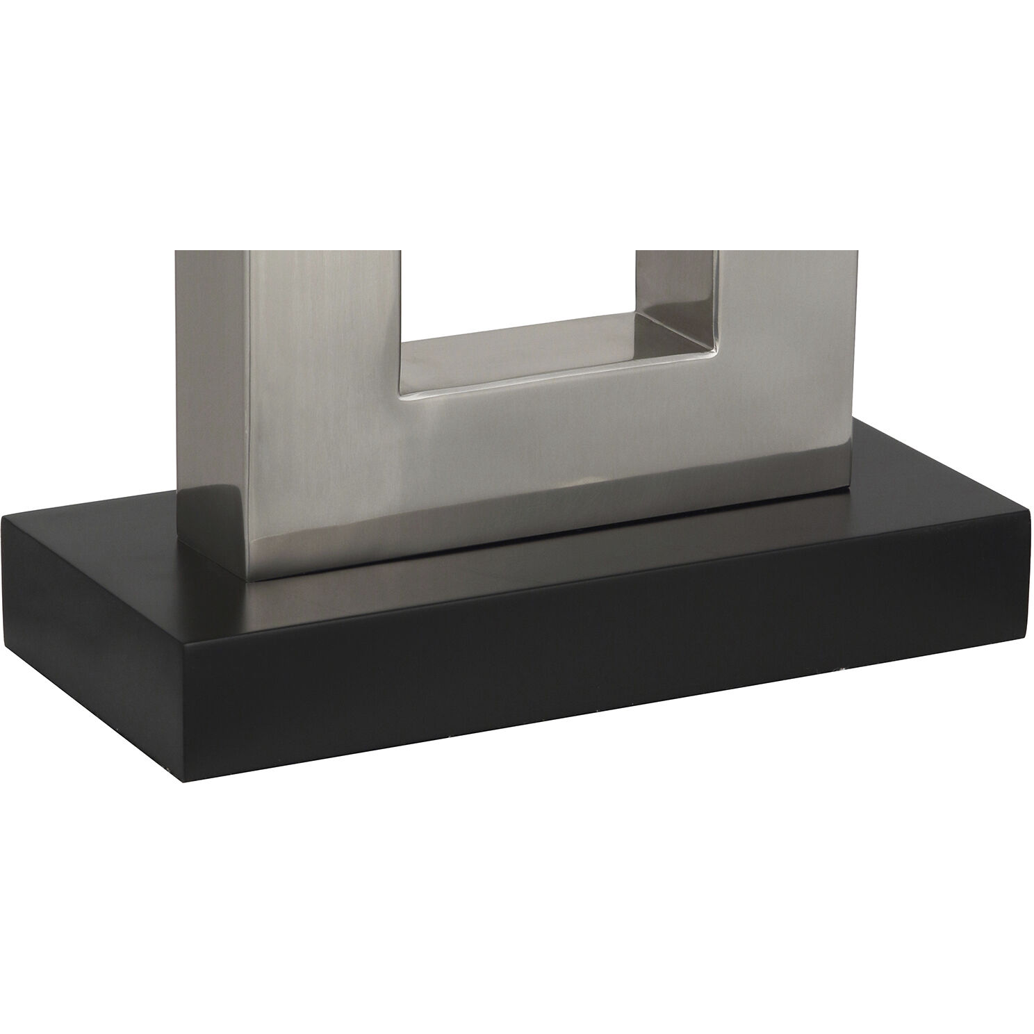 Doughnut 29.5 inch 150 watt Antique Silver Table Lamp Portable Light in Smoke Gray