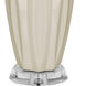 Small Emma 30 inch 150 watt Bone Glazed Ceramic with Polished Nickel and Lucite Accent Lamp Portable Light