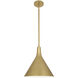 Pierce 1 Light 12.44 inch Modern Brass Pendant Ceiling Light