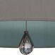 Williamsburg Custis 3 Light 25.5 inch Polished Nickel Pendant Ceiling Light in Carter Gray With Mayo Teal