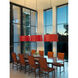 Penelope 3 Light 15 inch Polished Nickel Pendant Ceiling Light in Red Ceramik With Silver Mylar