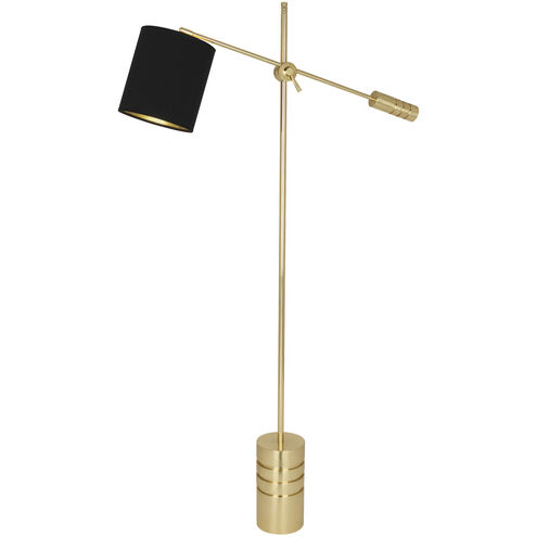 Campbell 62.38 inch 100.00 watt Modern Brass Floor Lamp Portable Light in Anna Black with Gold