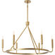 Mavisten Edition Carbonia LED 37.5 inch Lacquered Burnished Brass Chandelier Ceiling Light