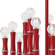 Kane 30 Light 17.75 inch Ruby Red with Polished Nickel Chandelier Ceiling Light