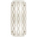 Marcel Wall Sconce Wall Light in Polished Nickel, Frosted Cased White Glass, Geometric Framing