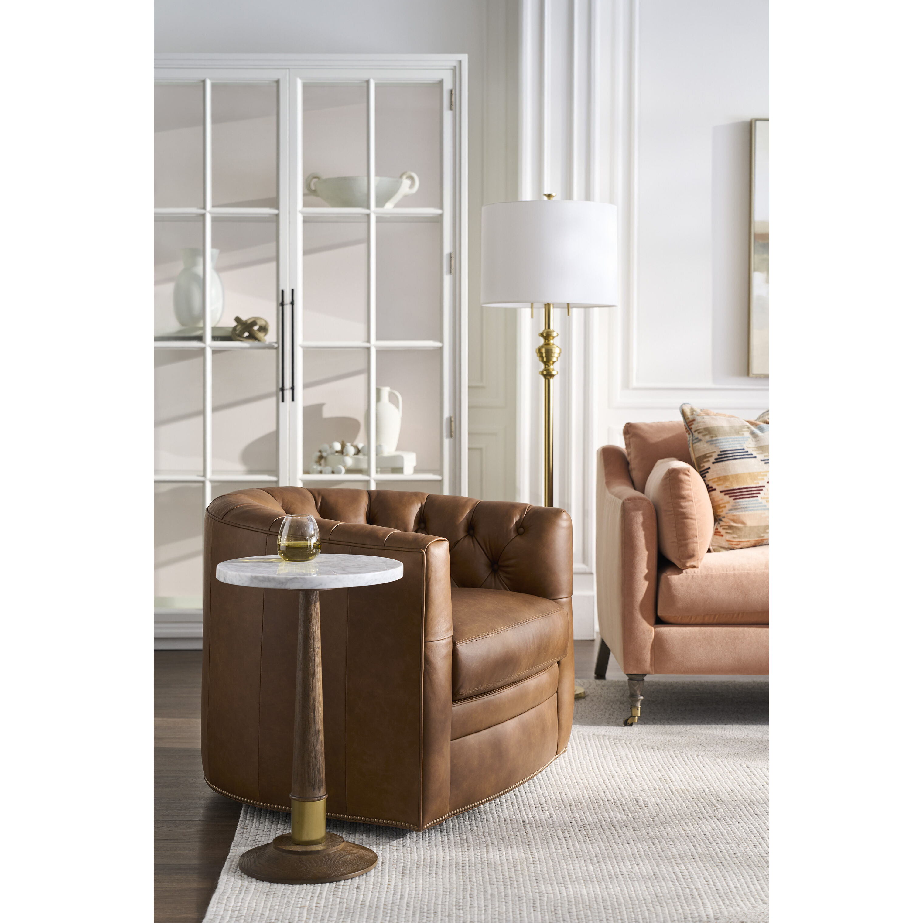 Arthur 65 inch 100 watt Modern Brass Floor Lamp Portable Light