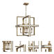 Diana 8 Light 20 inch Warm Brass Pendant Ceiling Light