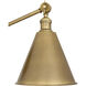 Alloy 20.25 inch 60.00 watt Warm Brass Swing Arm Wall Sconce Wall Light