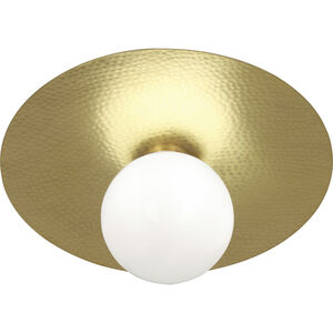 Dal LED 13 inch Modern Brass Flushmount Ceiling Light