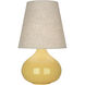 Small June 23.5 inch 150 watt Sunset Yellow Accent Lamp Portable Light in Buff Linen