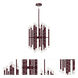 Kane 30 Light 17.75 inch Sugar Plum with Polished Nickel Chandelier Ceiling Light