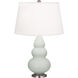 Small Triple Gourd 24.38 inch 150.00 watt Matte Celadon Accent Lamp Portable Light in Antique Silver