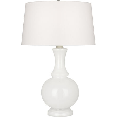 Glass Harriet 27 inch 150.00 watt White Glass Table Lamp Portable Light