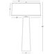 Rico Espinet Olinda 34 inch 150 watt Frosted White Cased Glass Table Lamp Portable Light in White Organza, with Night Light