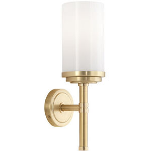 Halo 1 Light 3.94 inch Brushed Brass Wall Sconce Wall Light