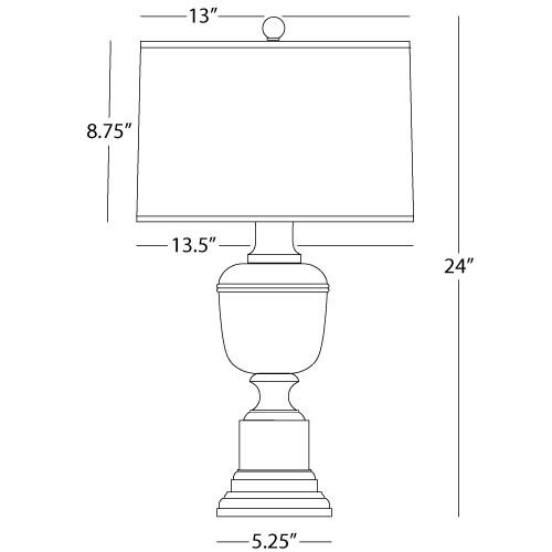Annika 24 inch 60 watt Chocolate Accent Lamp Portable Light in Cloud Cream Silk