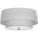 Decker 2 Light 17 inch Polished Nickel Flushmount Ceiling Light in Pearl Gray