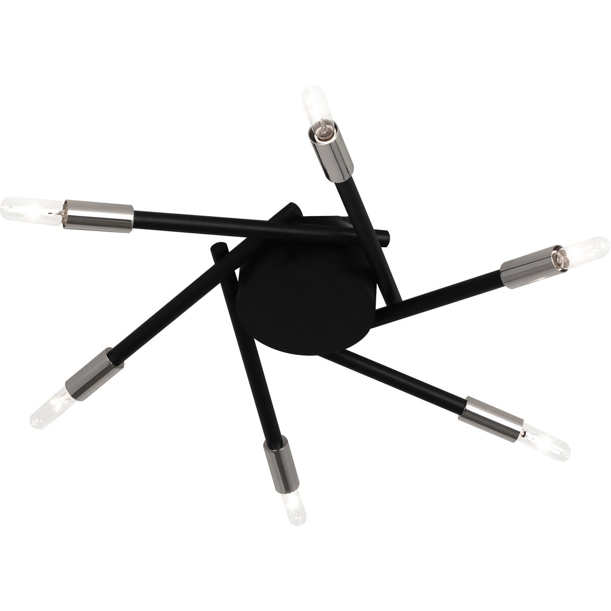 Thatcher 6 Light 19 inch Polished Nickel Flushmount Ceiling Light