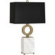 Oculus 28 inch 150.00 watt Warm Brass Table Lamp Portable Light in Black With White