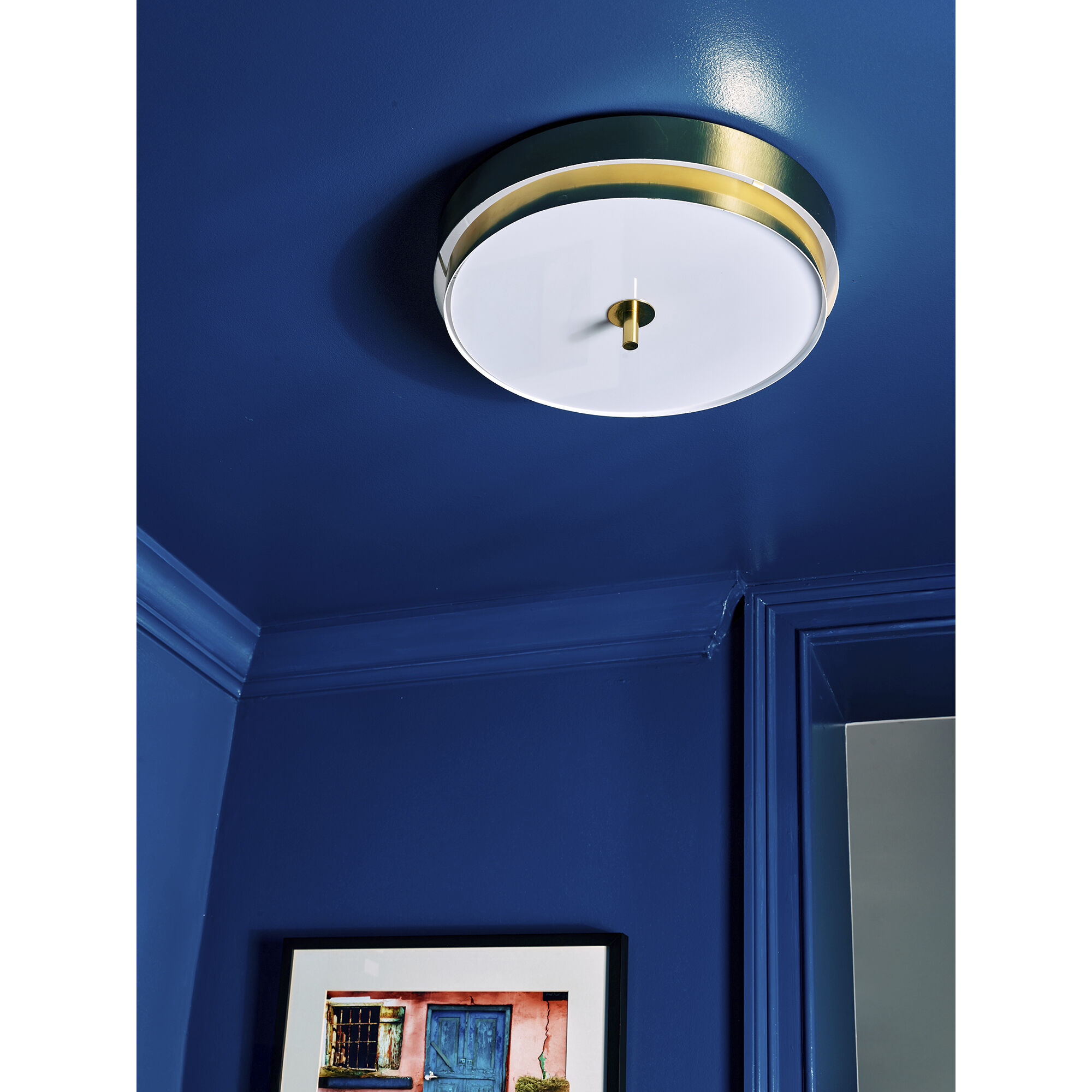 Elliott LED 16 inch Modern Brass Flush Mount Ceiling Light